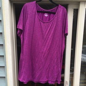 Lane Bryant 26/28 Purple Metallic tee